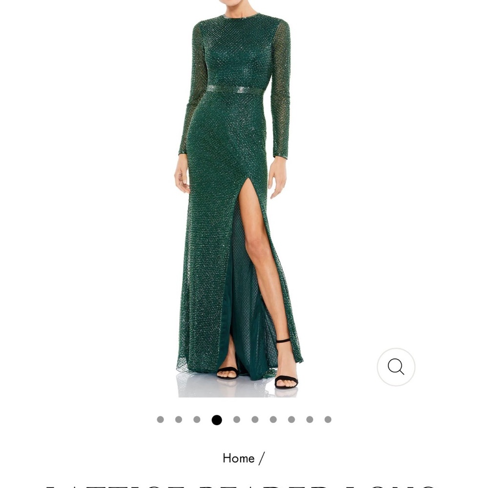 Green sequin floor length dress